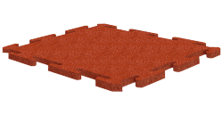 Резиновая плитка на пазлах RUBBLEX PUZZLE 1000х1000х15 мм, терракот