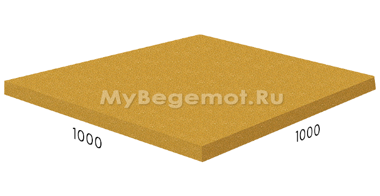 Резиновая плитка RUBBLEX STANDART, 100x100 см, песочная