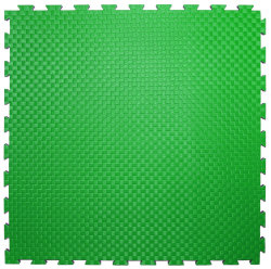 Будо-маты, спортивные маты ЭВА EC 100х100x2.5 см, желто-зеленые