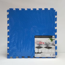 Мягкий пол EVA KIDS, коврики-пазлы 50х50x1.0 см, синие